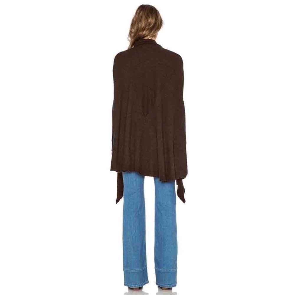 Free People Open Waterfall Cardigan Wool Angora Taupe Large - Picture 3 of 14
